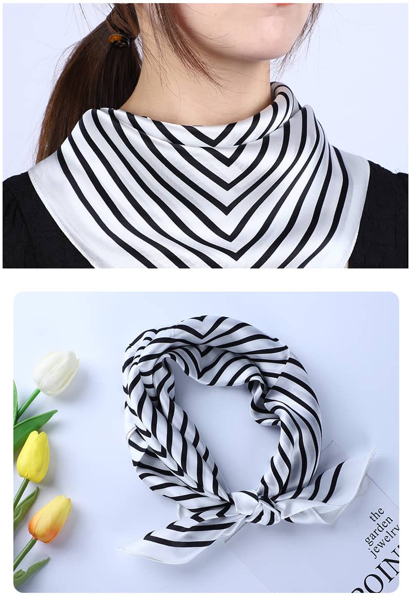 Geometric Silk Scarf - 65cm