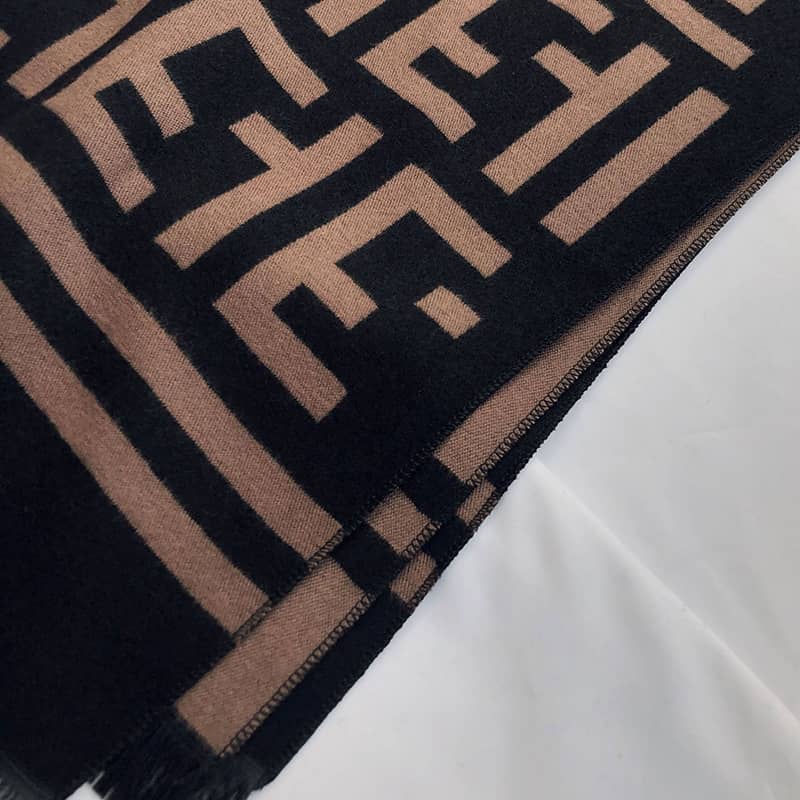 Double-sided ET imitation cashmere scarf letter warm shawl - L180cm