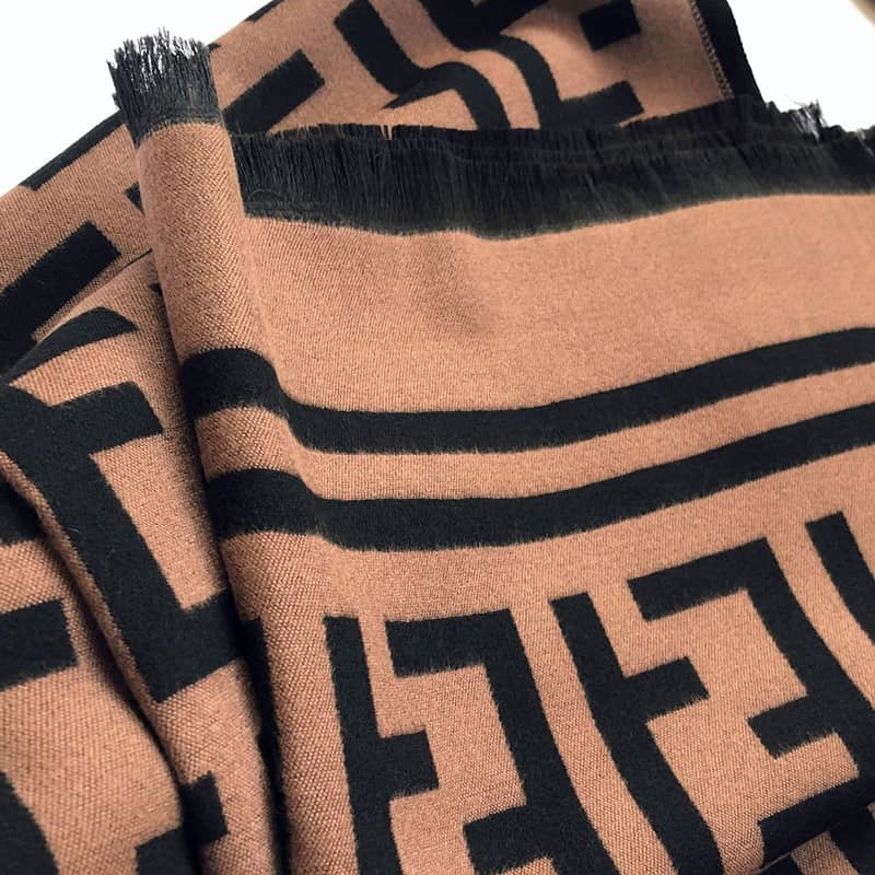 Double-sided ET imitation cashmere scarf letter warm shawl - L180cm