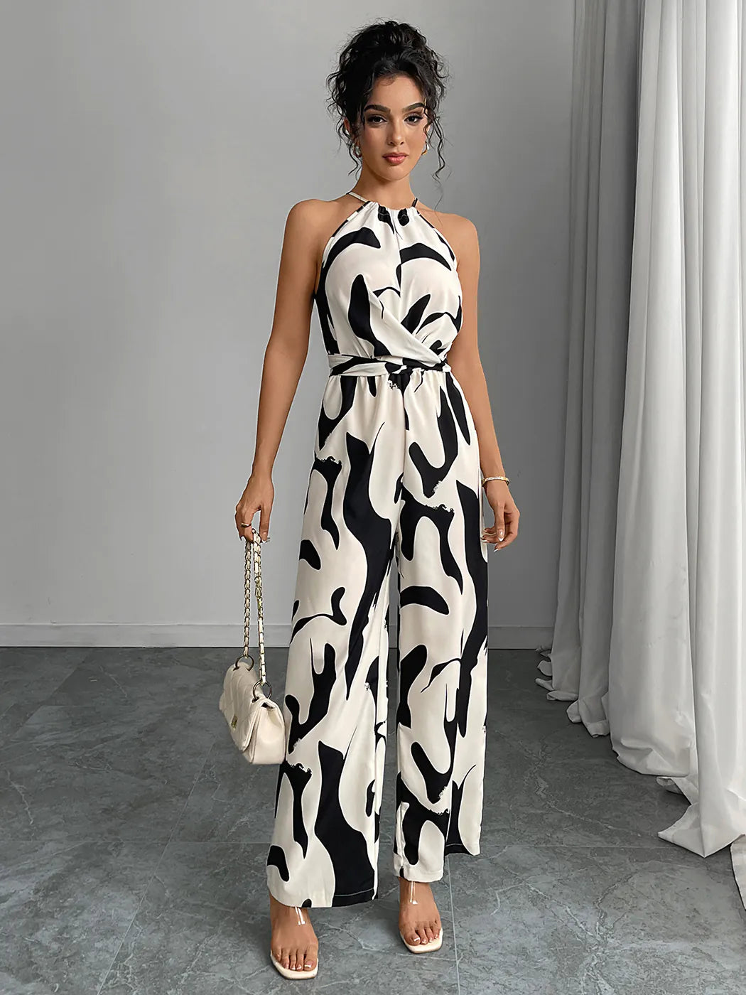 Suspender Wide Leg Jumpsuit