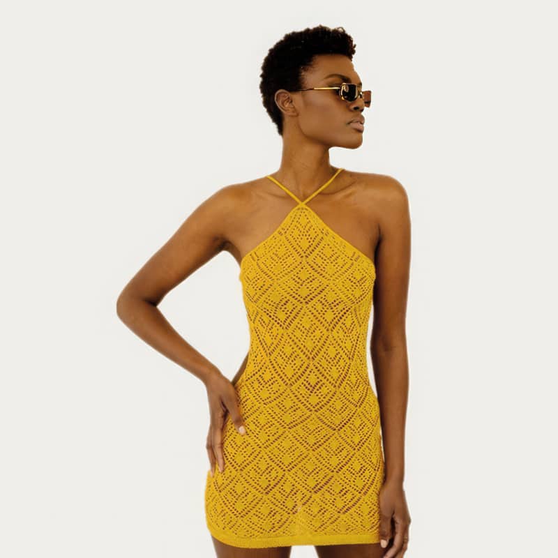 Sling Backless Cutout Short Dress