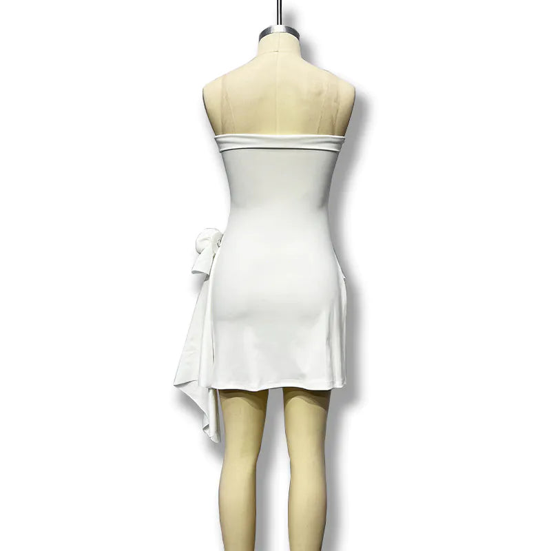 Pure Color Sleeveless Tube Dress