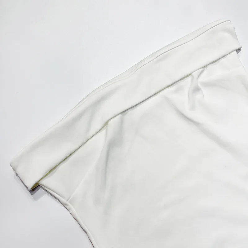 Pure Color Sleeveless Tube Dress