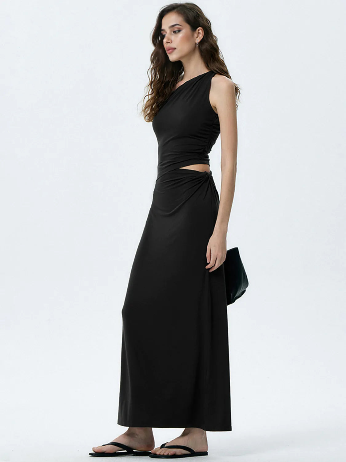 Slant Neck Shift Dress