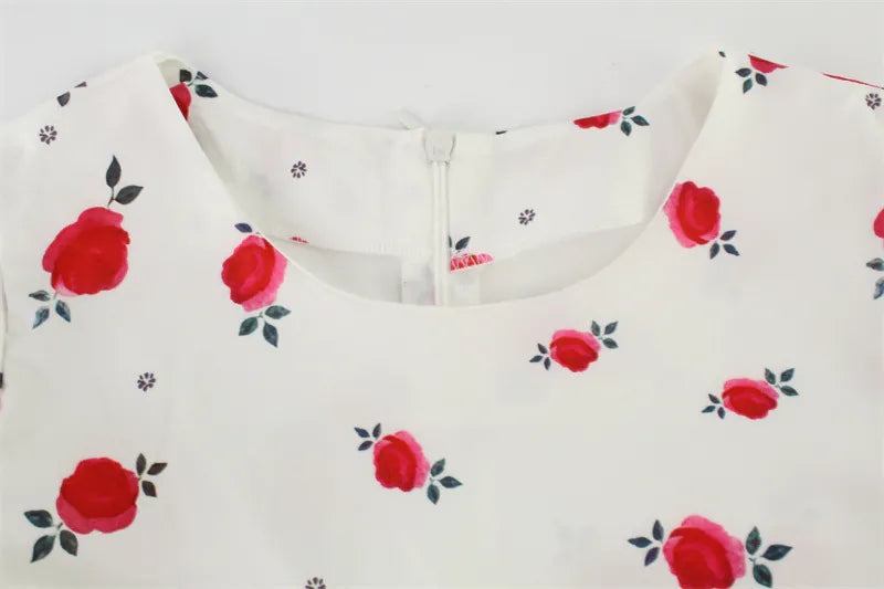 Puff Sleeve Floral Short Dress