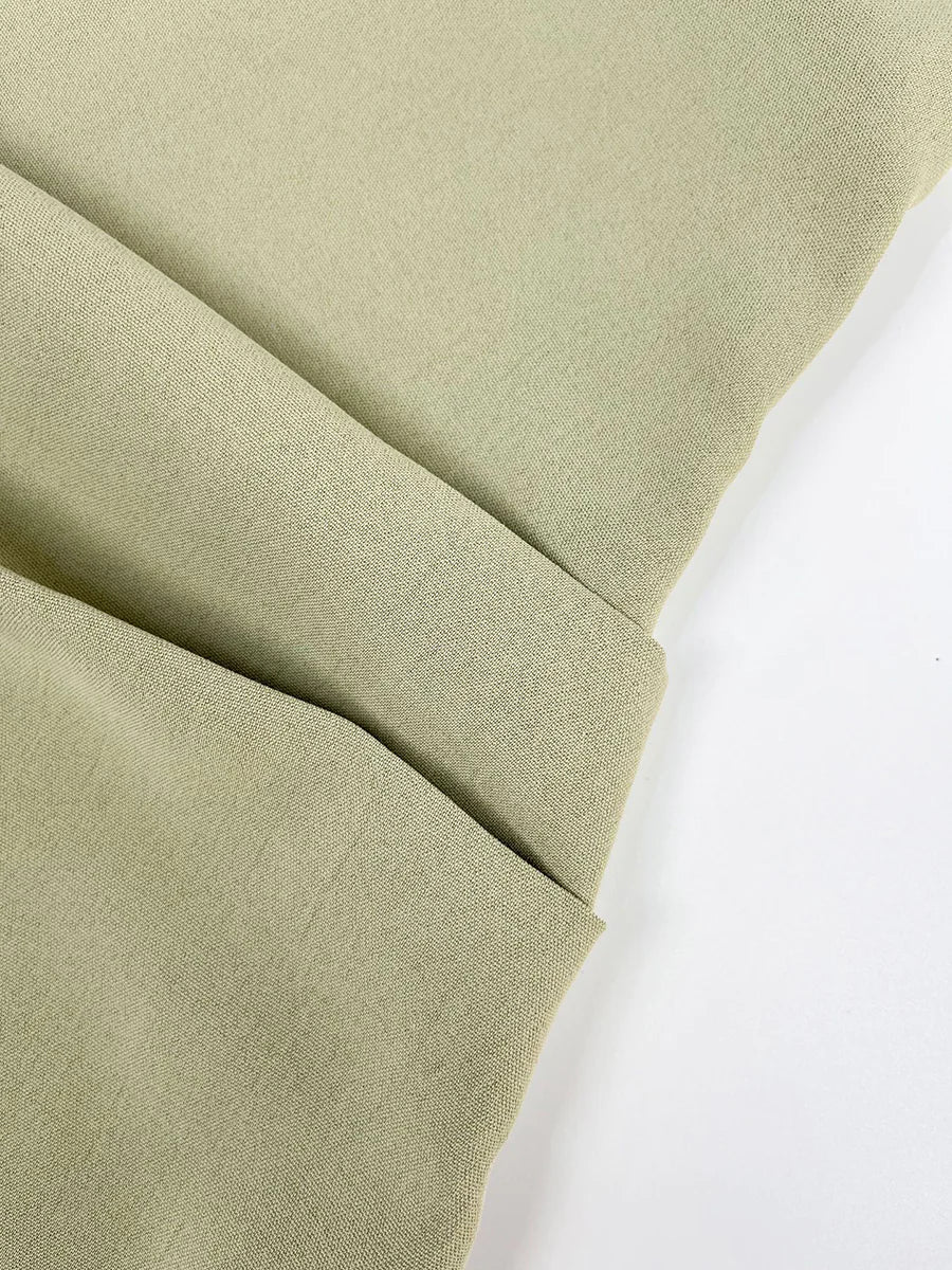 Slant Shoulder Silk Twill Dress