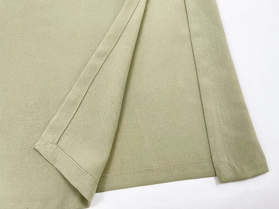 Slant Shoulder Silk Twill Dress