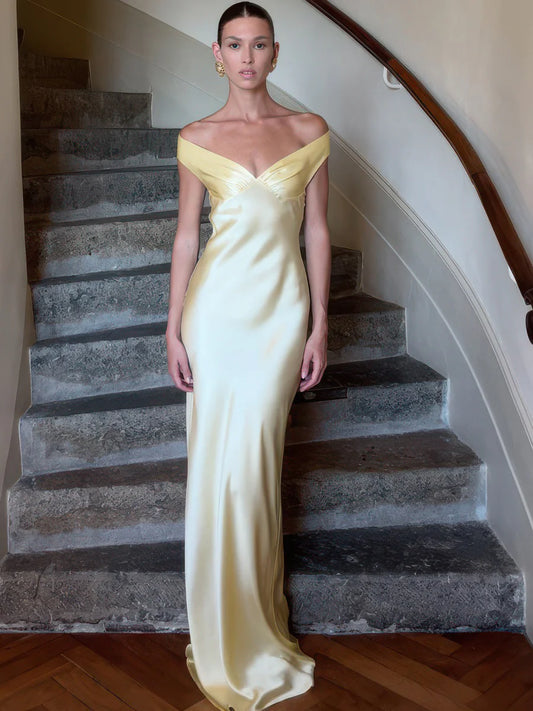 Backless Dress Strapless One Shoulder Dress