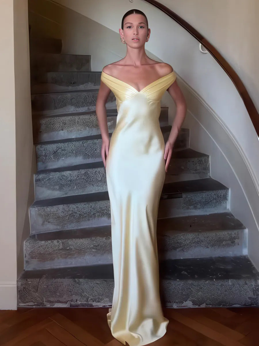 Backless Dress Strapless One Shoulder Dress