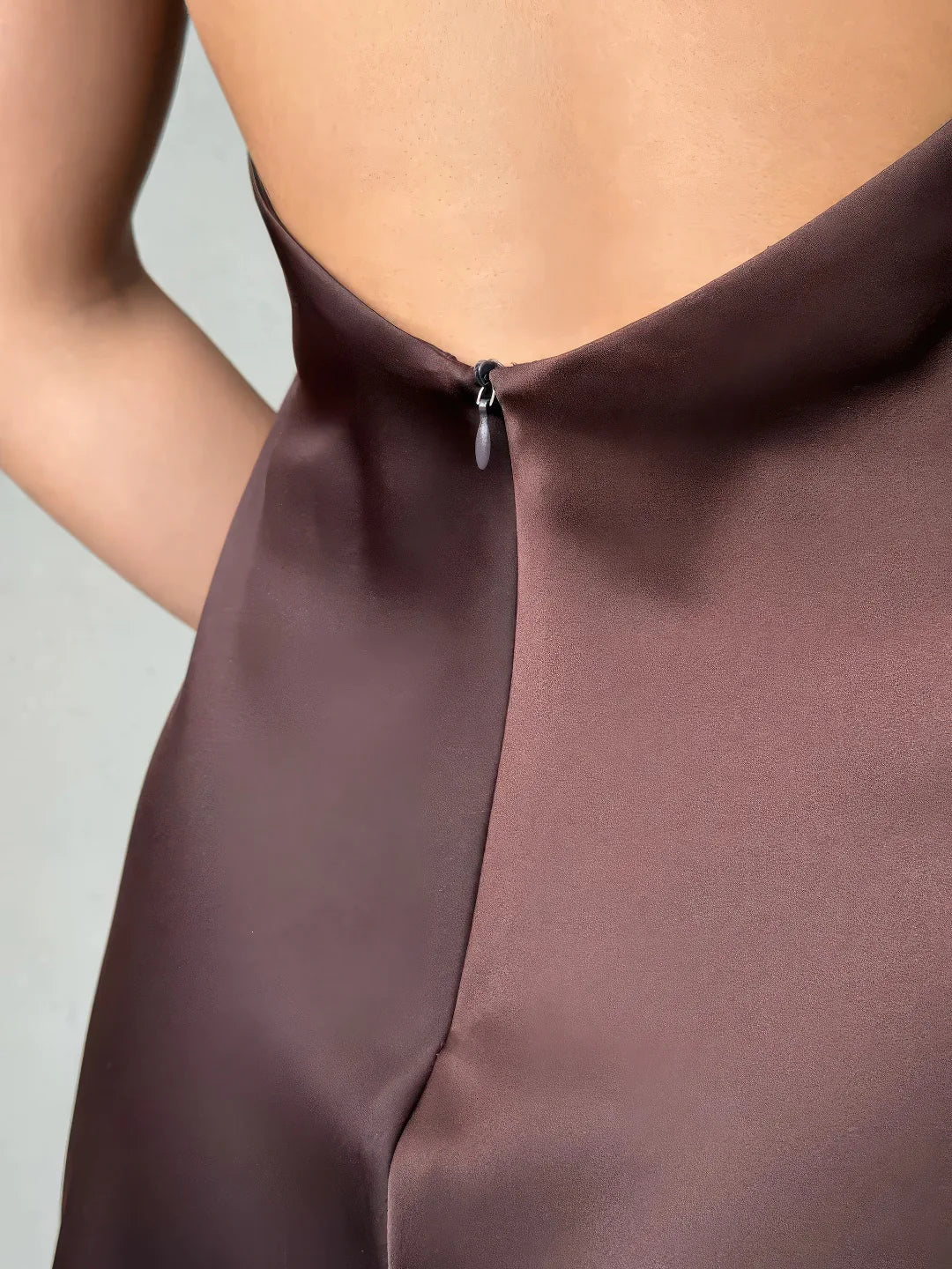 Solid Color Halter Sleeveless Short Dress