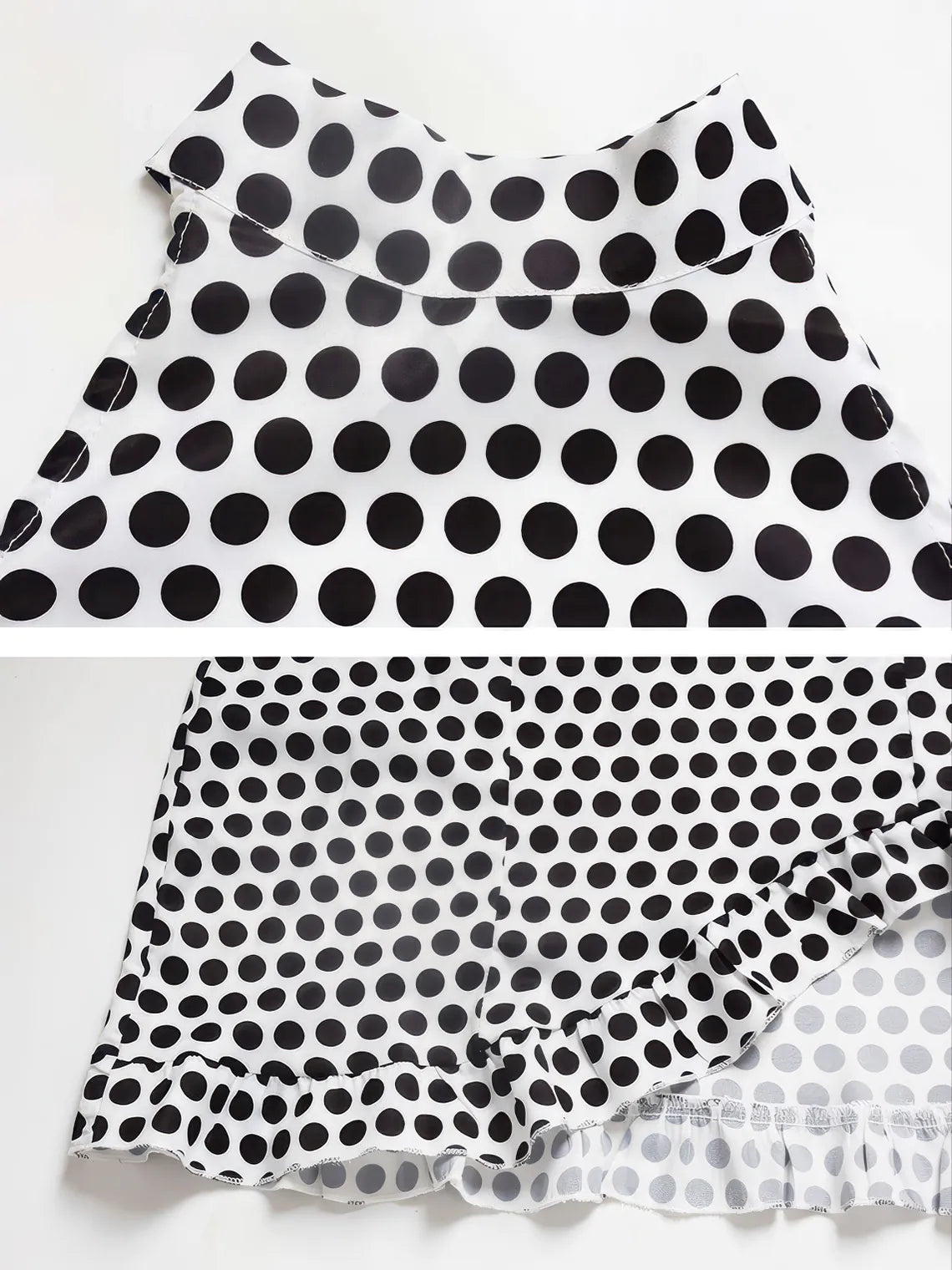 High-Waisted Slim-Fit Polka Dot Halter Dress