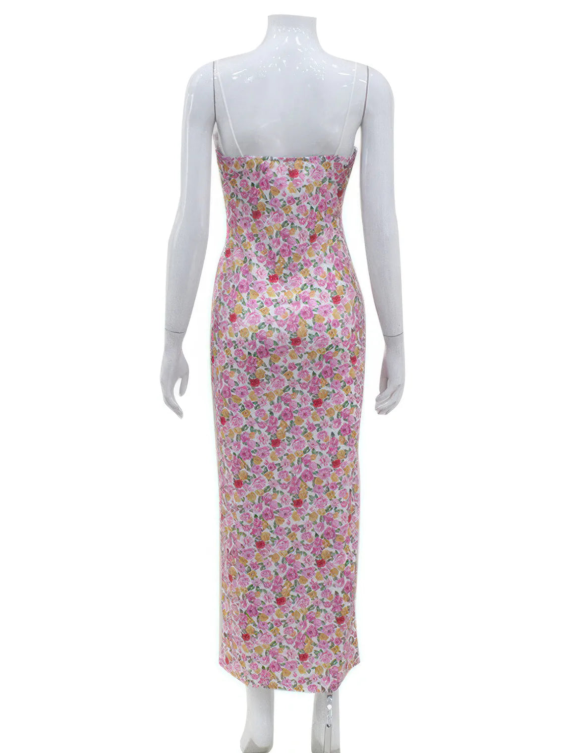 Mannequin wearing a floral dress on a white background | IFAUN