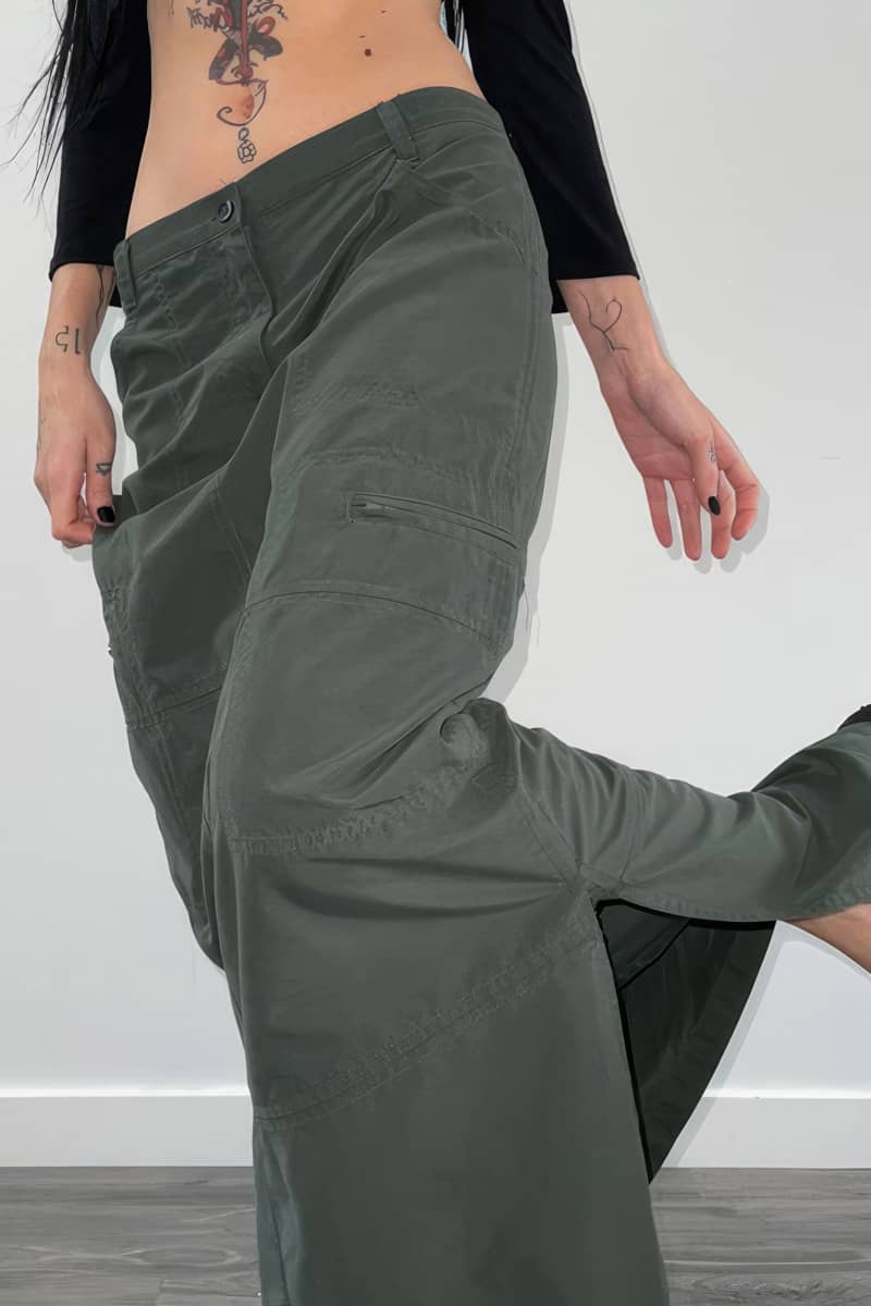 Casual Low-Waist Side-Slit Midi Skirt