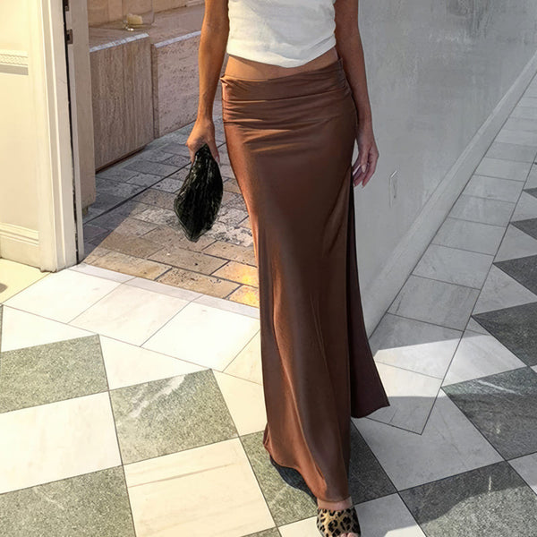 Low-waisted Pleated Skirt