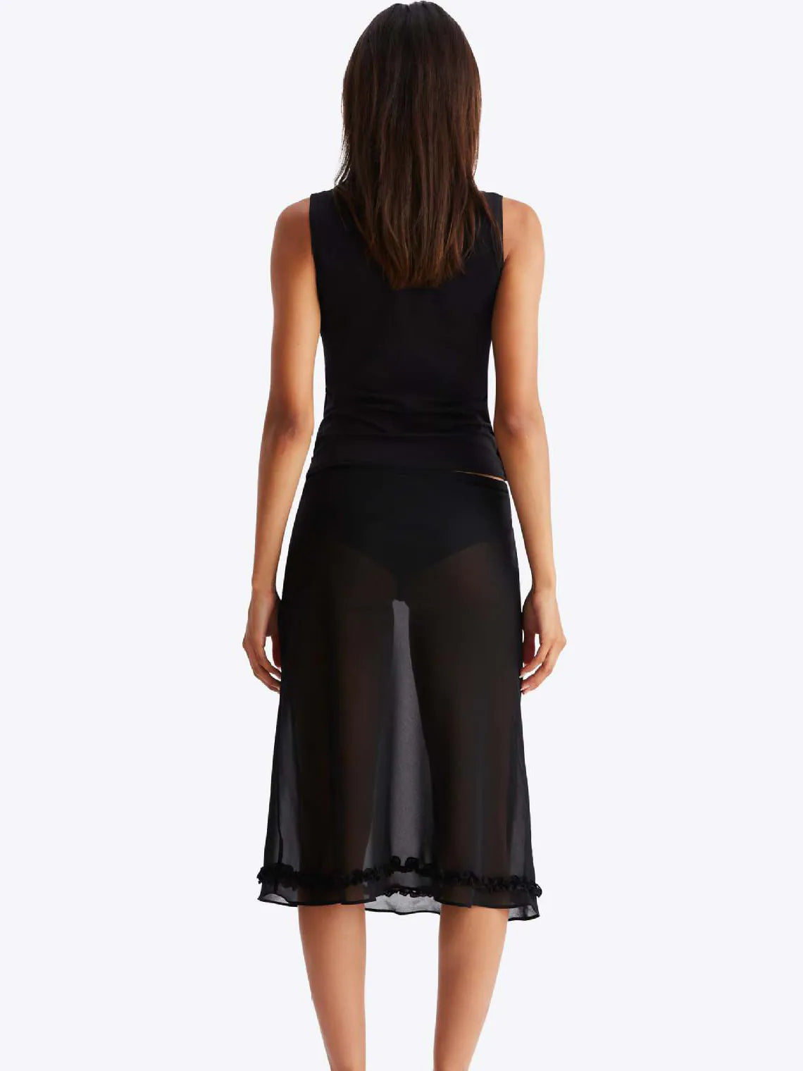 High-Waisted Polka Dot Skirt