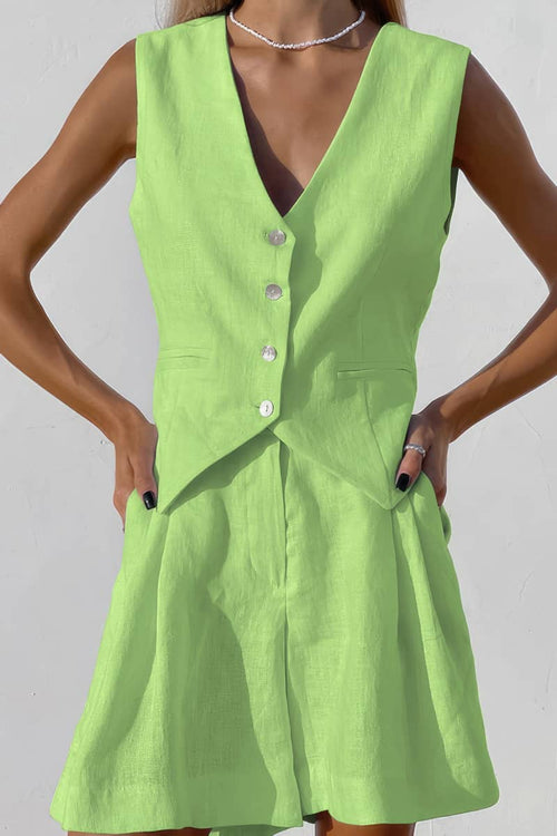 Apple Green Set-Vests
