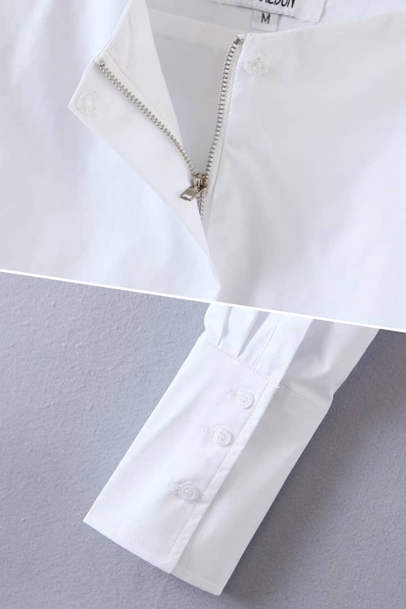 Shirt and Short Skirt with Exposed Waist Two-piece Set