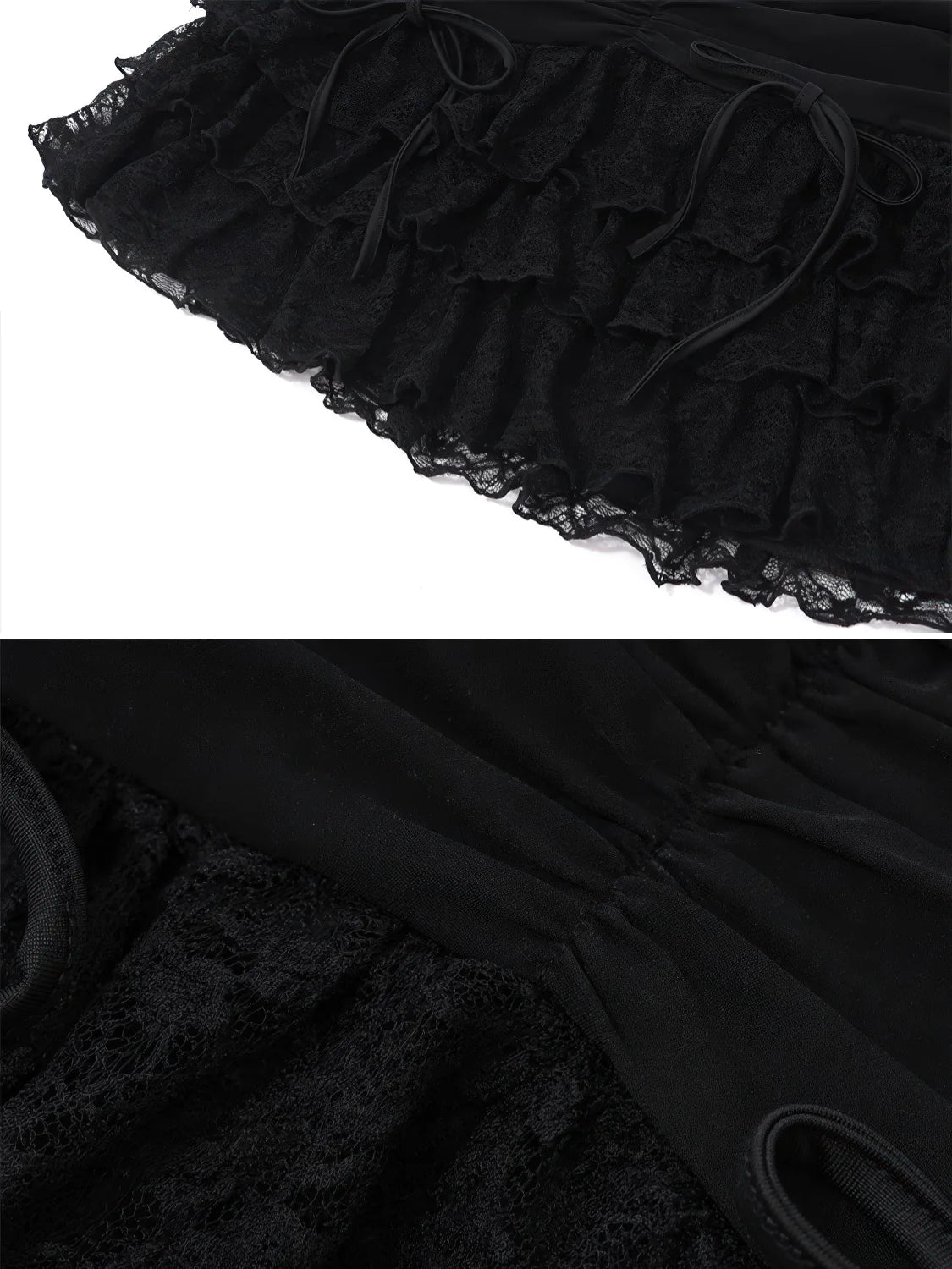 Off-the-shoulder tube top and ruffled skirt set