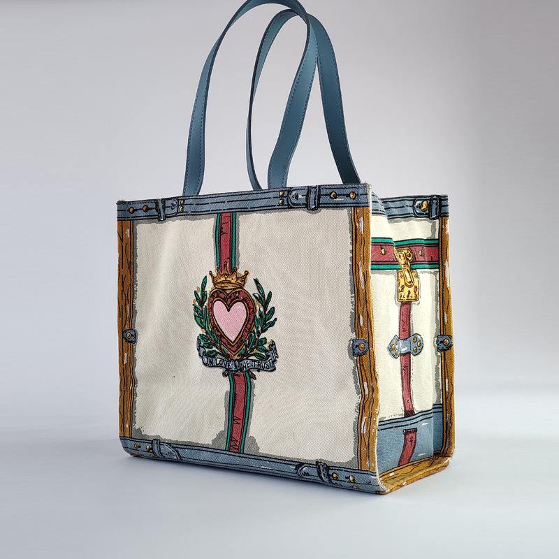 luxury canvas tote bag- large capacity  | IFAUN