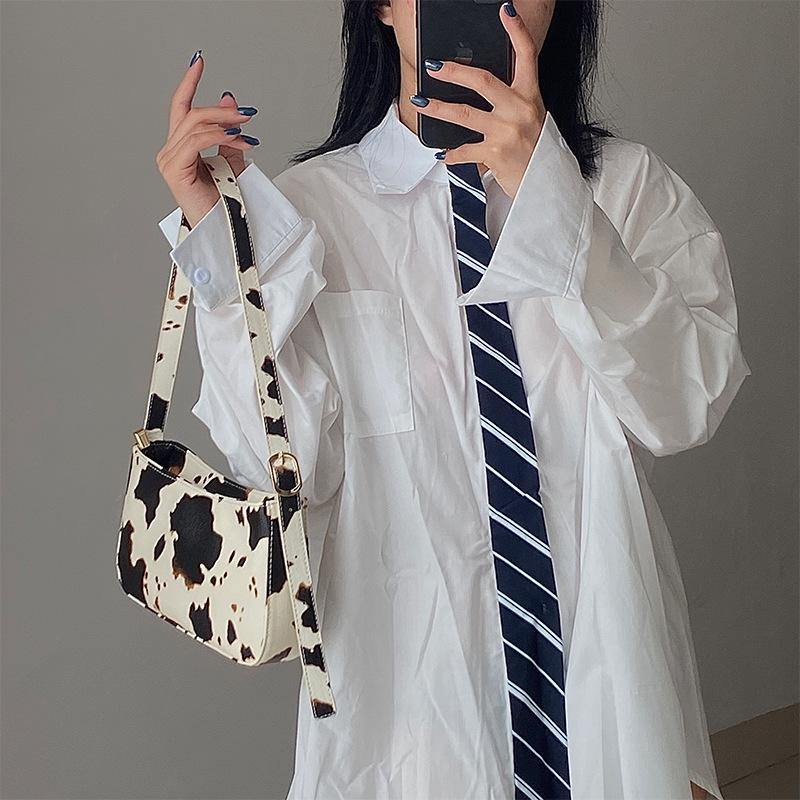 2021 cow spot pattern shoulder bag  | IFAUN