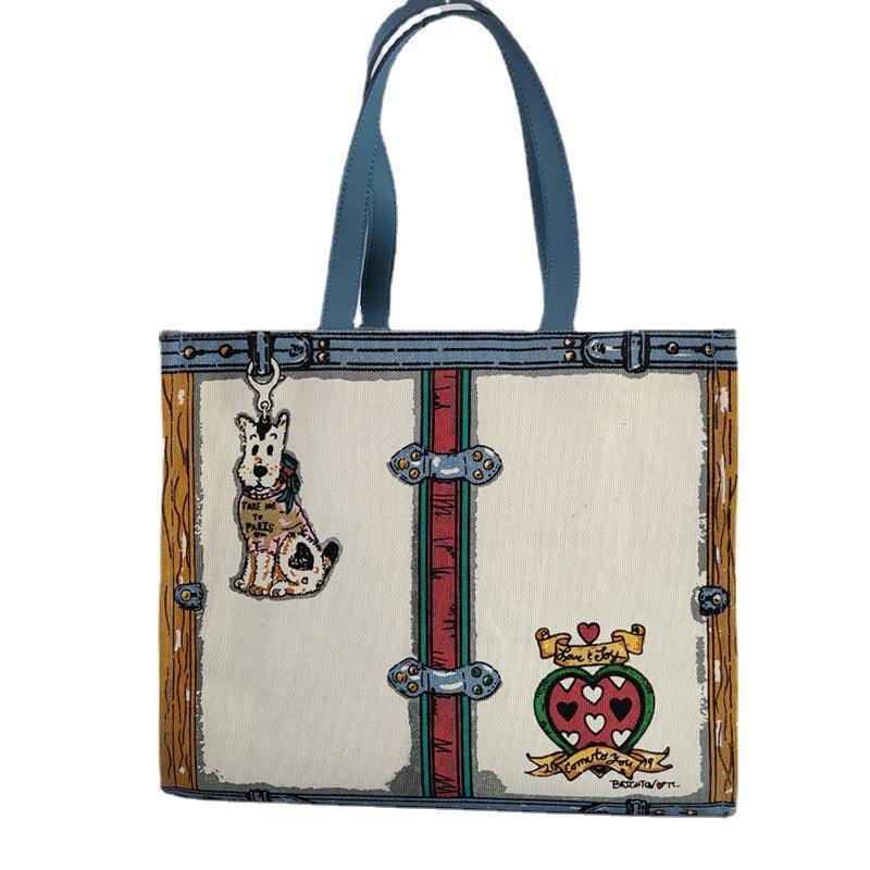 2021 luxury canvas tote bag- large capacity White | IFAUN
