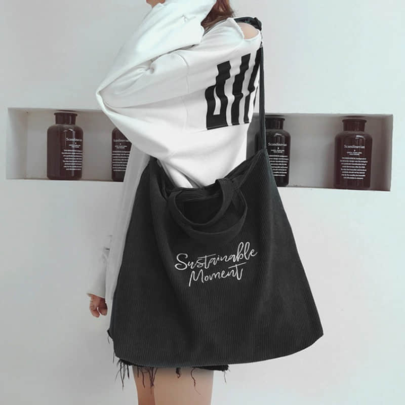 Fashion Tote Shoulder corduroy Bag  | IFAUN