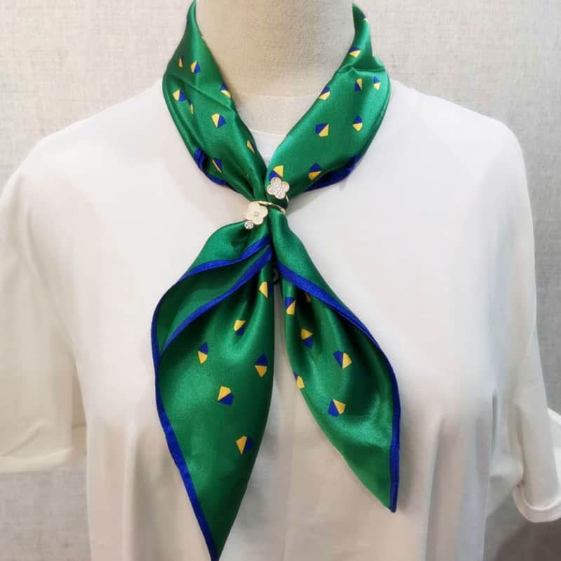 Fashion silk scarf ForestGreen | IFAUN