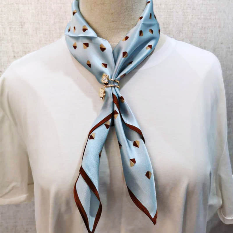 Fashion silk scarf Skyblue | IFAUN