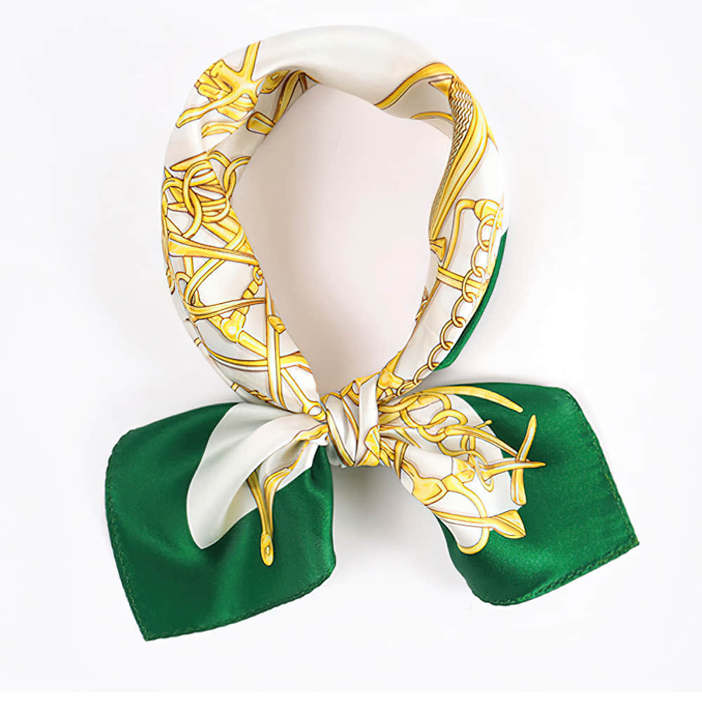 Fashion silk scarf Green | IFAUN