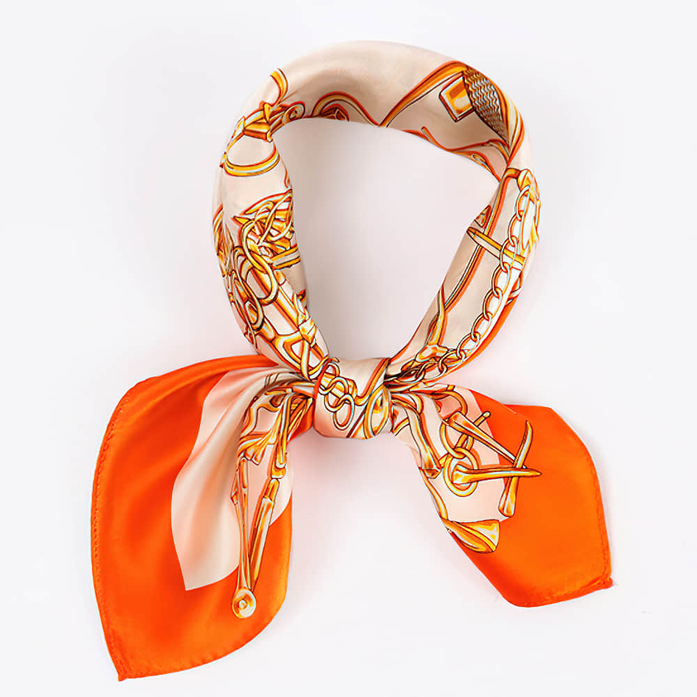 Fashion silk scarf Orange | IFAUN