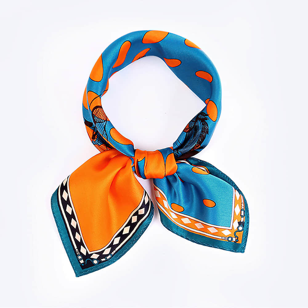 Fashion silk scarf DeepSkyBlue | IFAUN