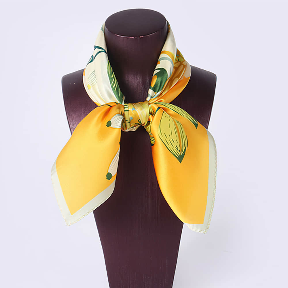 Fashion silk scarf Yellow | IFAUN