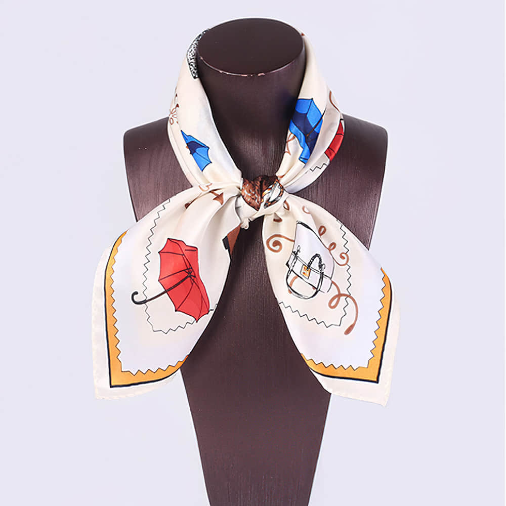 Fashion silk scarf White | IFAUN
