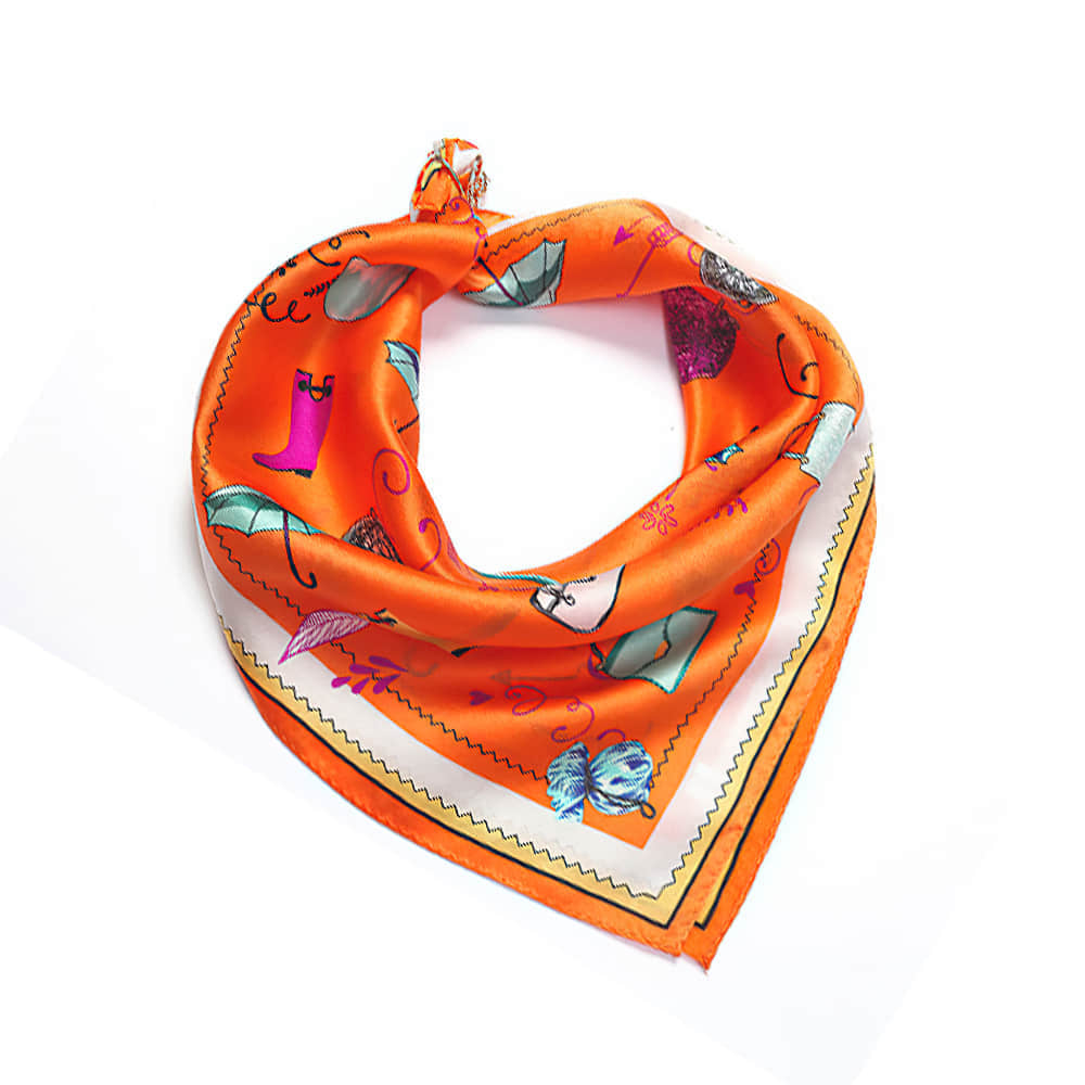 Fashion silk scarf Red | IFAUN