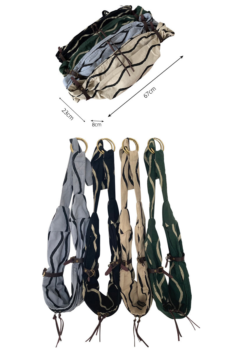 Casual chest bag simple canvas shoulder bag backpack