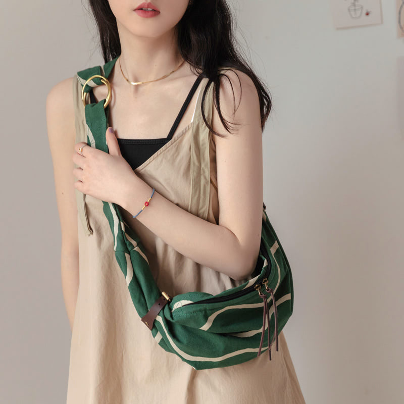 Casual chest bag simple canvas shoulder bag backpack