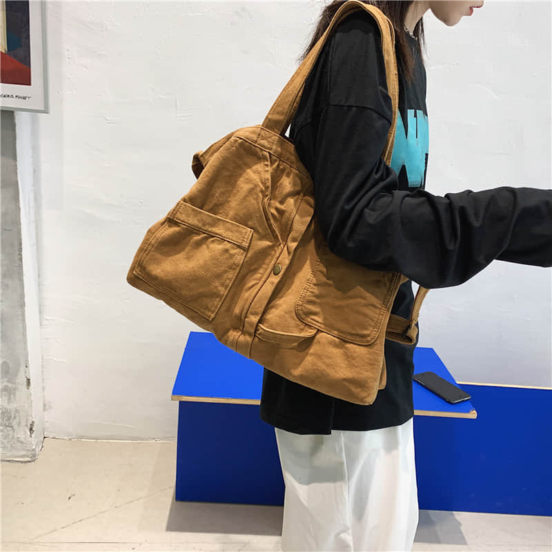 Hand-held shopping bag girl large capacity messenger bag  | IFAUN