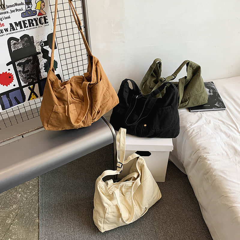 Hand-held shopping bag girl large capacity messenger bag  | IFAUN