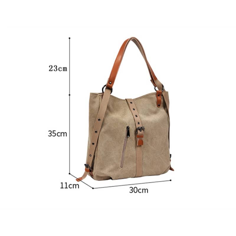 Fashion canvas tote bag backpack bag