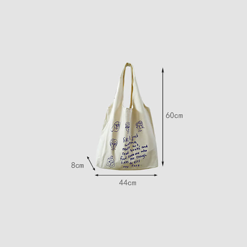 Retro canvas bag women's large capacity tote bag  | IFAUN