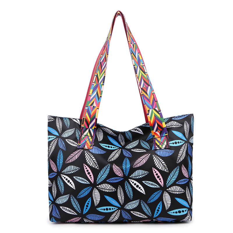 Printed ribbon handbag shopping bag large capacity waterproof Oxford bag  | IFAUN
