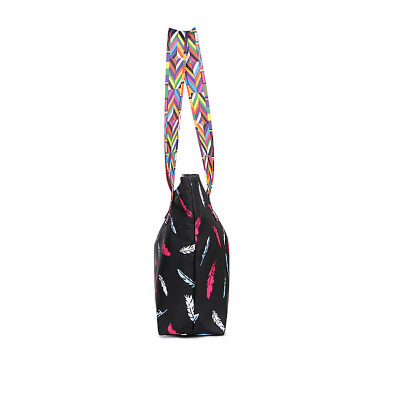 Printed ribbon handbag shopping bag large capacity waterproof Oxford bag  | IFAUN