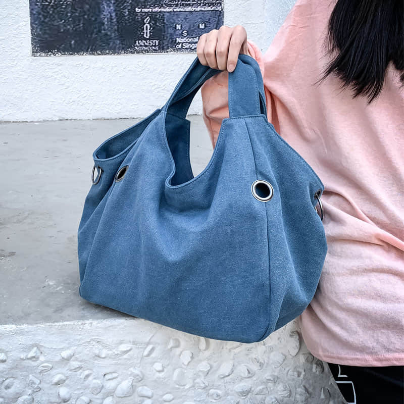 Trendy Canvas Women Tote Bags Fashion Ladies Single Shoulder Bags Multi-compartment  | IFAUN