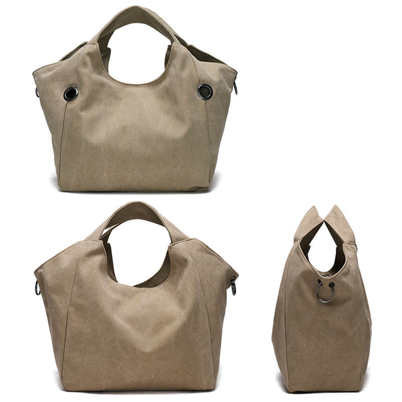 Trendy Canvas Women Tote Bags Fashion Ladies Single Shoulder Bags Multi-compartment  | IFAUN