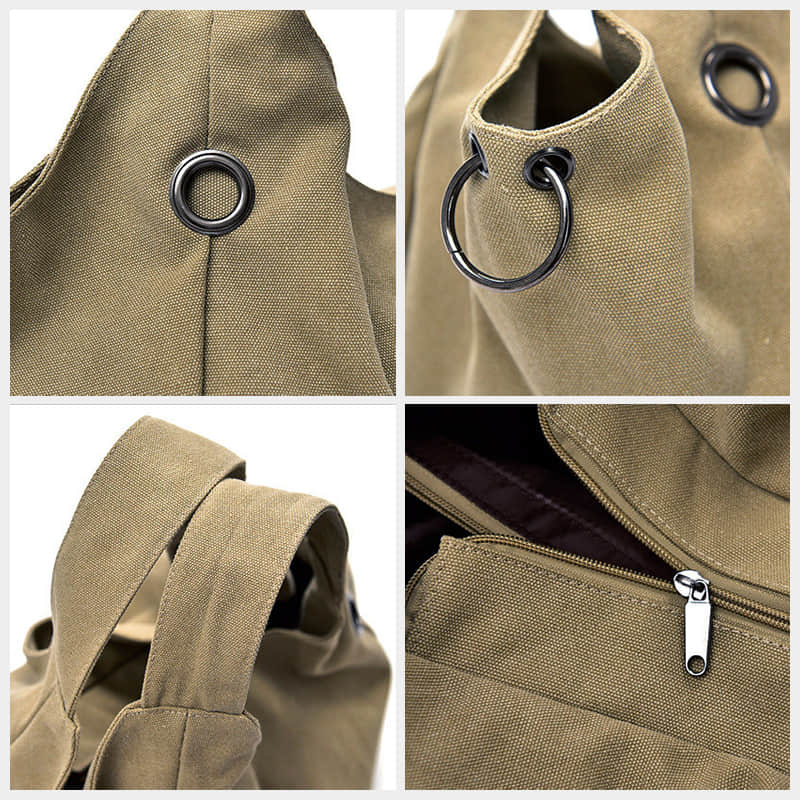 Trendy Canvas Women Tote Bags Fashion Ladies Single Shoulder Bags Multi-compartment  | IFAUN