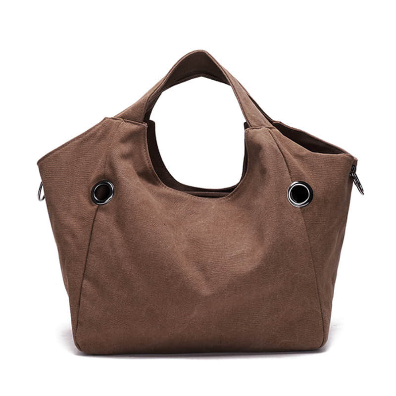 Trendy Canvas Women Tote Bags Fashion Ladies Single Shoulder Bags Multi-compartment Sienna | IFAUN