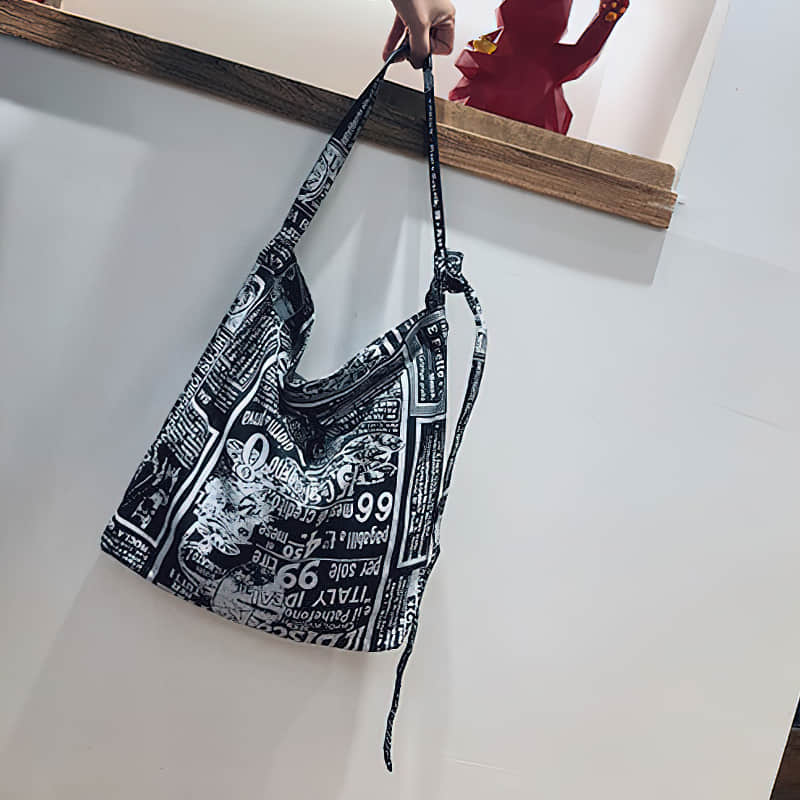 Retro leopard print shoulder bag womens fashion canvas bag  | IFAUN