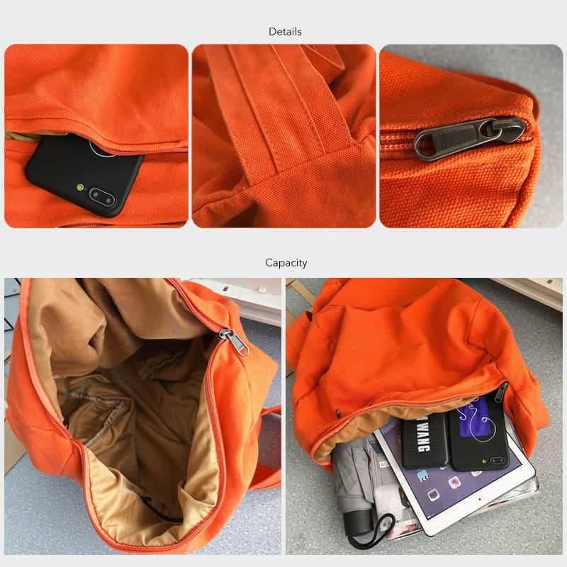 2021 women's canvas bag shoulder bag simple large-capacity shoulder bag  | IFAUN