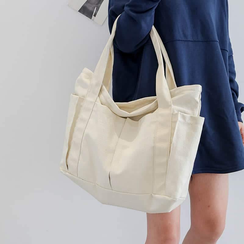 2021 Casual large-capacity shopping bag simple one-shoulder big bag broadband tote bag  | IFAUN