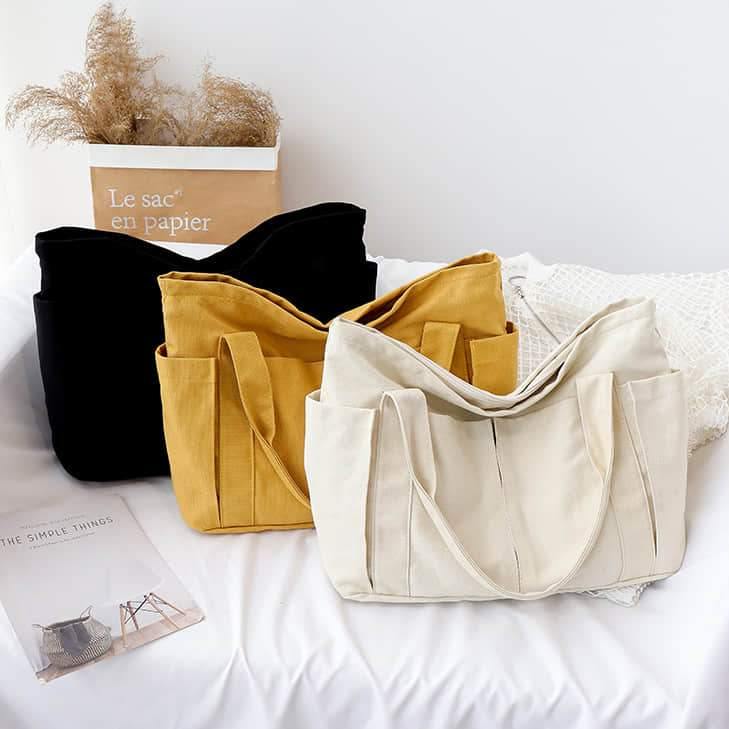 2021 Casual large-capacity shopping bag simple one-shoulder big bag broadband tote bag  | IFAUN